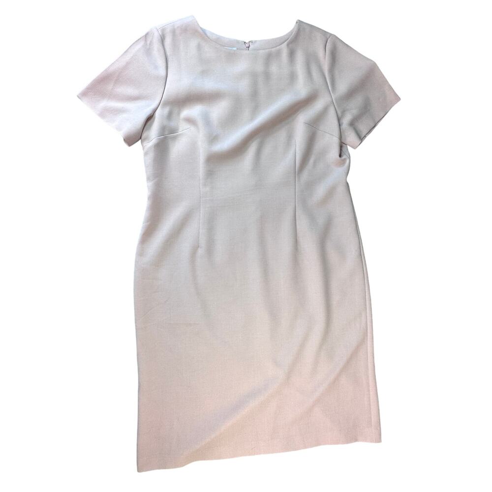 Drapers and Damons Dress Womens 18 Vintage Light Pink Plain Short Sleeve Sheath